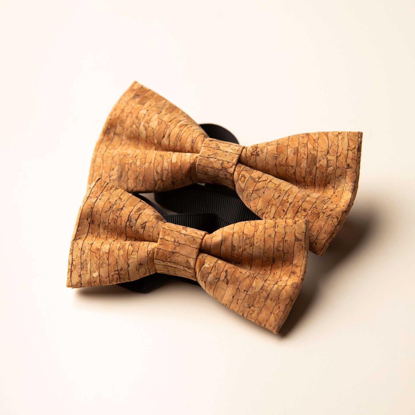 Duo de Noeuds Papillon en bois "Ecorce"